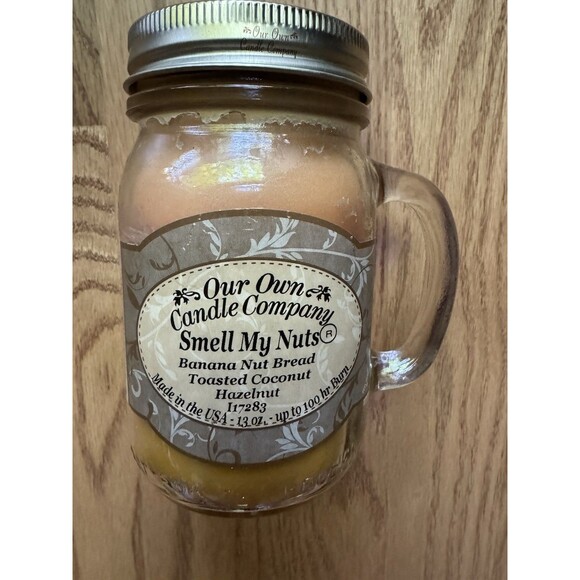 Smell My Nuts Candle 13 oz in Mason Jar w/ Handle, Scented, Made USA, Joke Funny - Picture 1 of 3